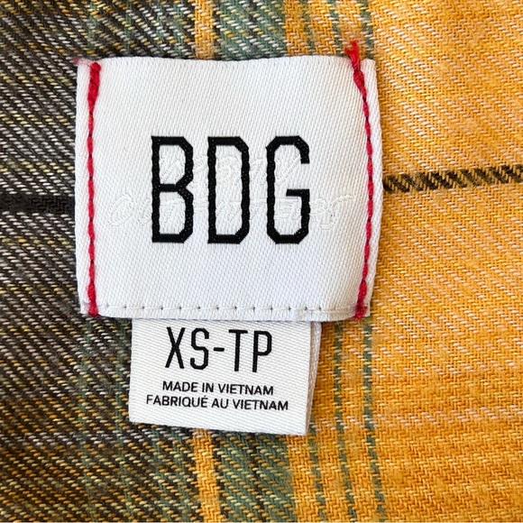 BDG by Urban Outfitters Sporty Caleb Flannel/Waffle‎ Knit Shirt Size XS - Picture 7 of 13